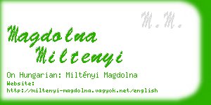 magdolna miltenyi business card